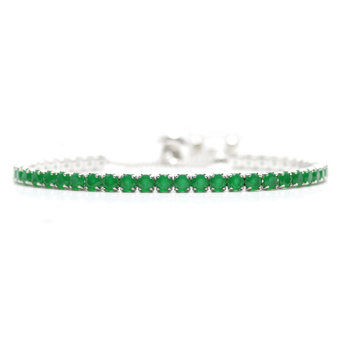 Lavish White Diamante Adjustable Bracelet