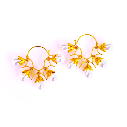 Cascade Rose Gold Earrings