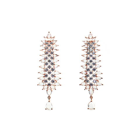 Silver & Rose Gold Statement Earrings