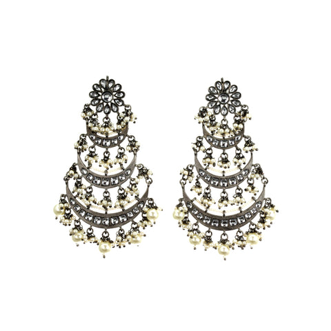 Baroque Champagne Statement Earrings