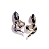 Linear Rose Gold Statement Earrings