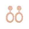 Contemporary Rose Gold Statement Earrings
