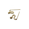 Linear Black Gold Statement Earrings