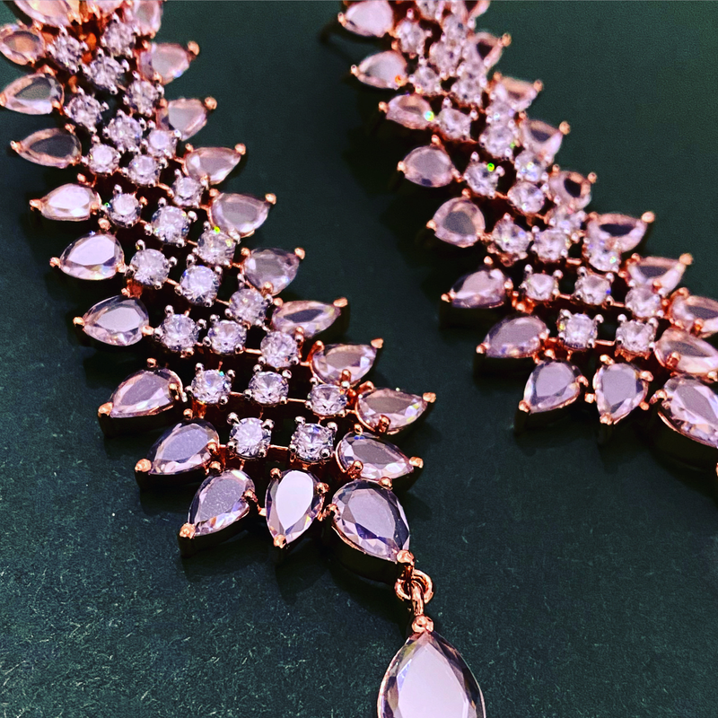 Rose Gold Statement Earrings