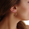 Gemstone Hoop Earrings