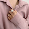 Double Pearl Bead Ring