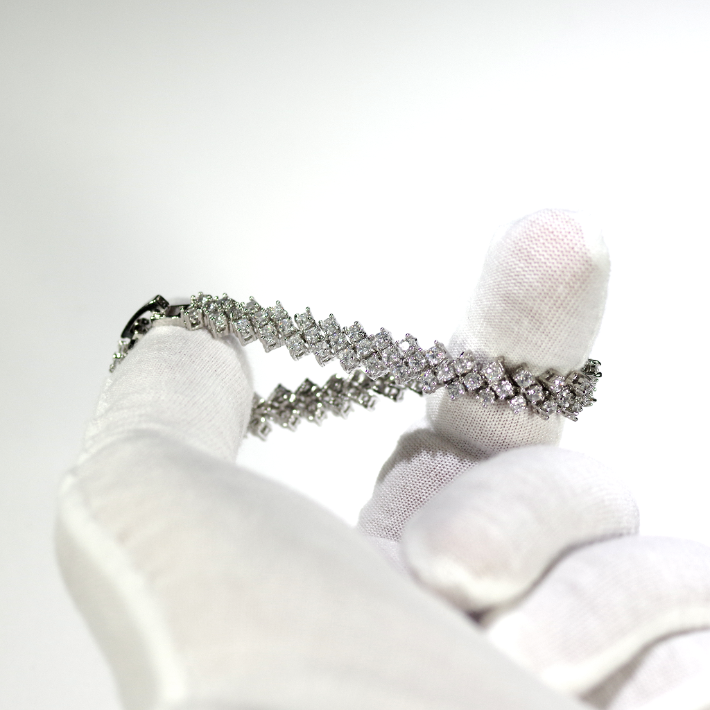 Silver Gemstone Bracelet