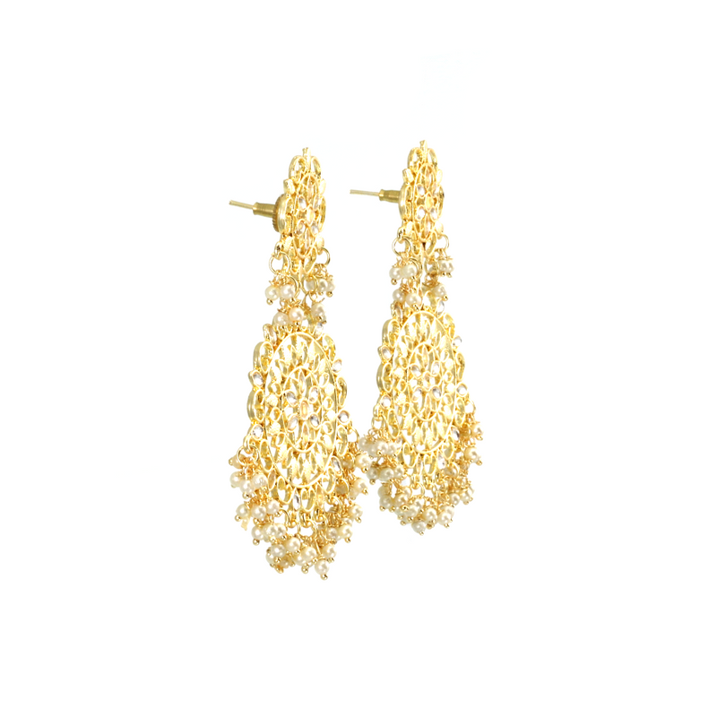 Gold Plated Statement Earrings