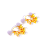 Pearl Accented Bloom Drop Earrings