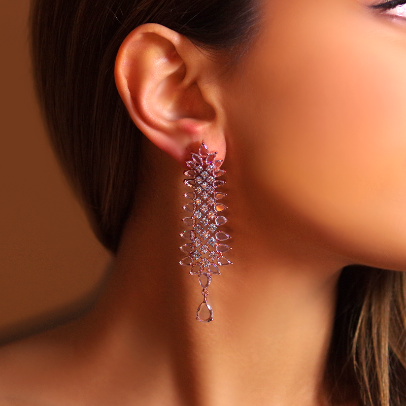 Rose Gold Statement Earrings
