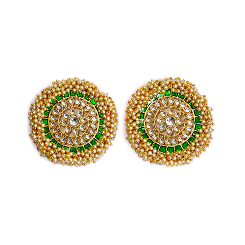 Baroque Ruby Statement Earrings