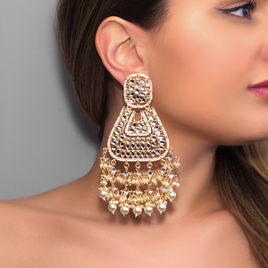Maha Gold Plated Statement Earrings