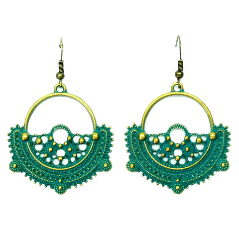 Emerald Green Fluid Earrings