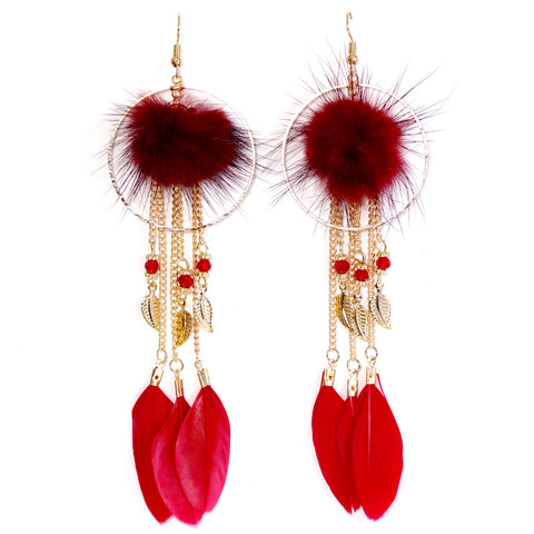 Art Deco Red Earrings