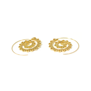 Gold Tribal Earrings