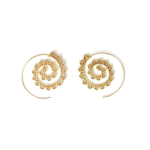 Gold Tribal Earrings