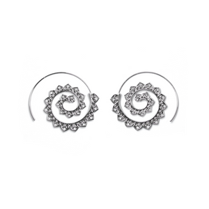 Silver Tribal Earrings