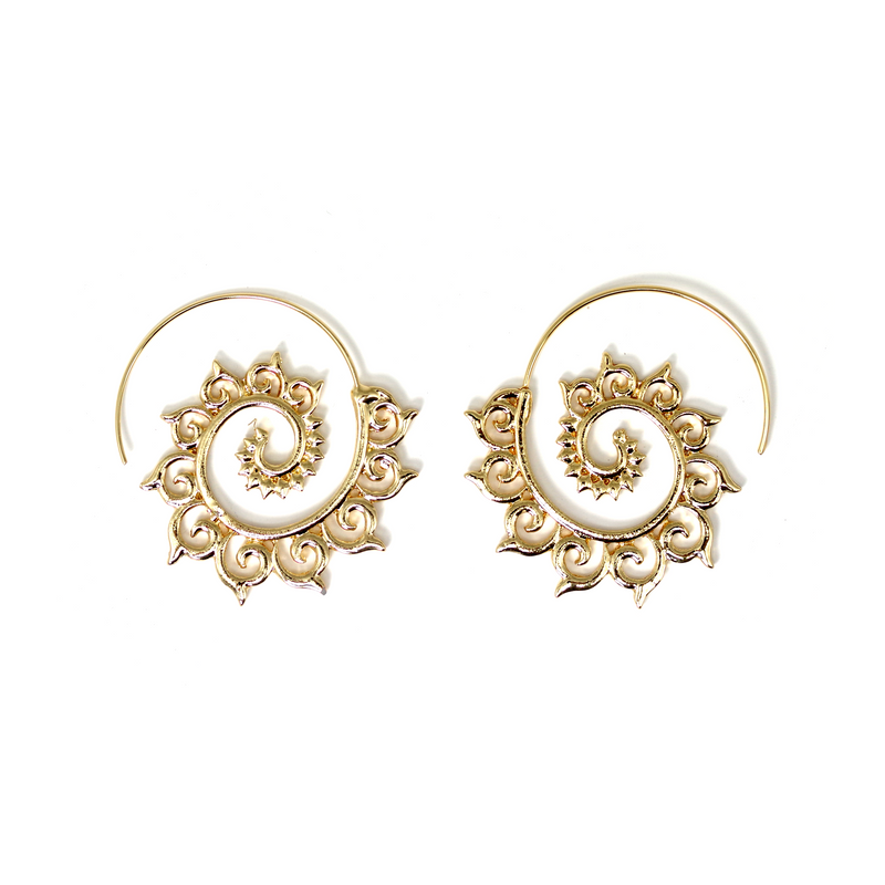 Gold Tribal Earrings