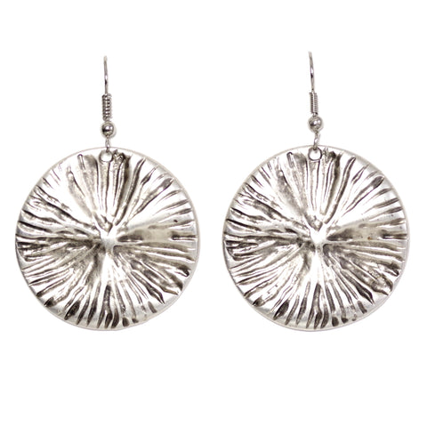 Silver Honeycomb Earrings