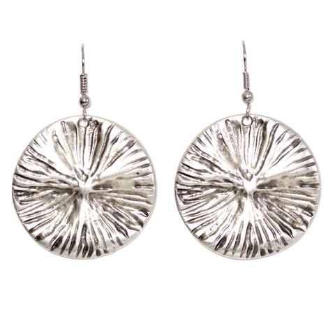 Shimmer Silver Statement Earrings