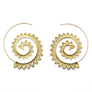 Gold Tribal Earrings