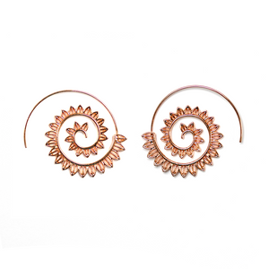 Rose Gold Tribal Earrings