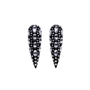 Black Tear Drop Earrings