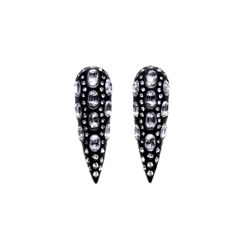 Art Deco Black Earrings