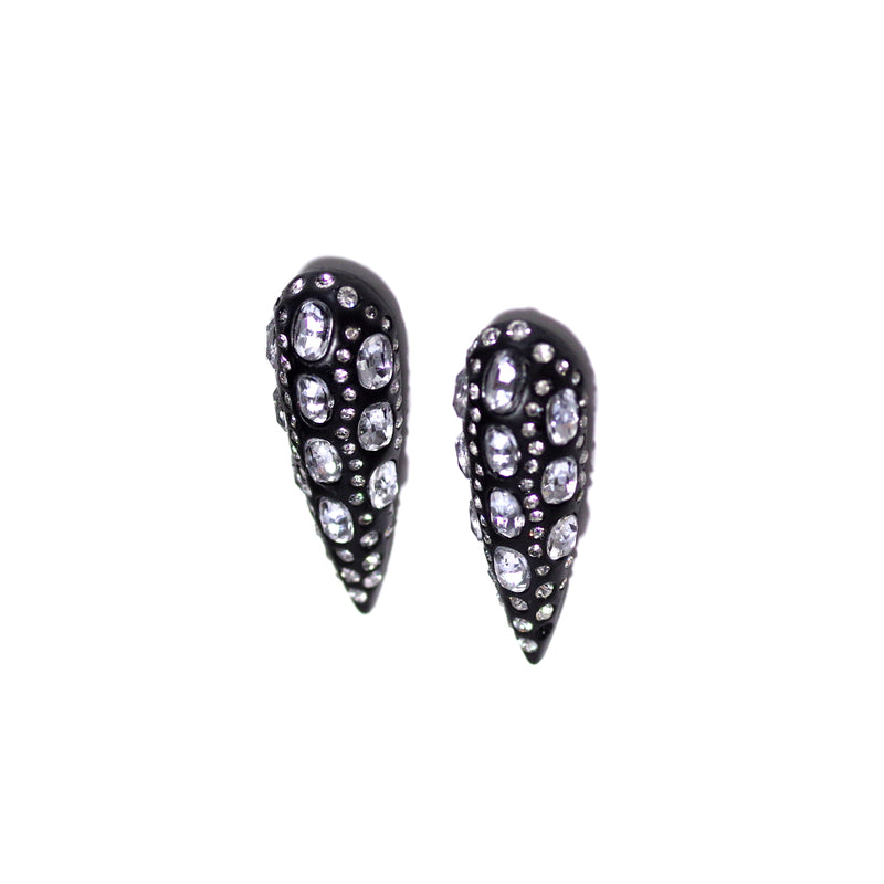 Black Tear Drop Earrings