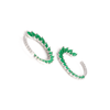 Green Hoop Earrings