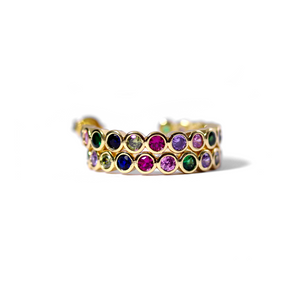 Gemstone Hoop Earrings