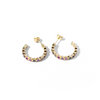 Gemstone Hoop Earrings