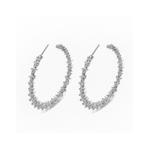 Silver hoop earrings