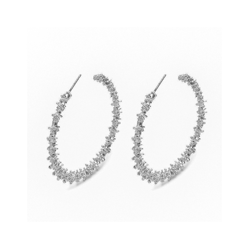 Silver hoop earrings