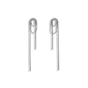 Long Silver Earrings
