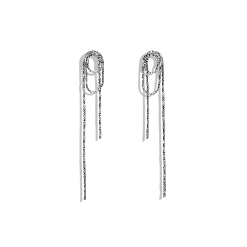 Long Silver Earrings
