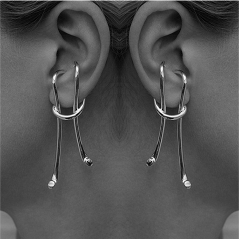 Melting Silver Earrings